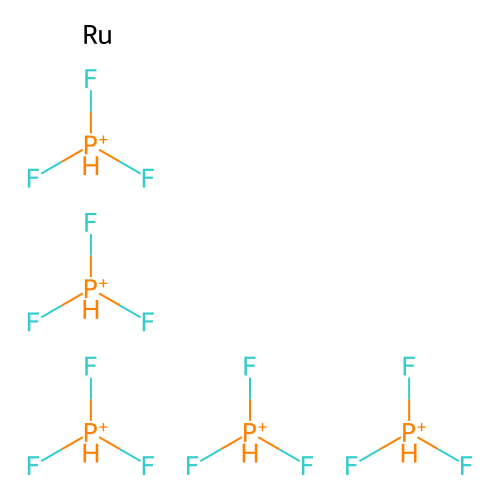Ruthenium, pentakis(phosphorus trifluoride)- structure