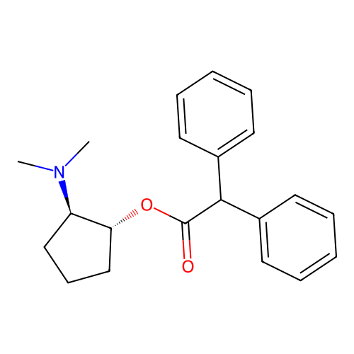 (1R,2R)-2-(dimethylamino)cyclopentyl 2,2-diphenylacetate structure