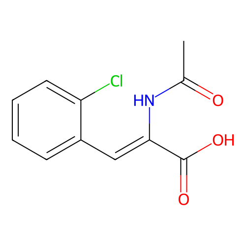 2-(Acetylamino)-3-(2-chlorophenyl)acrylic acid structure