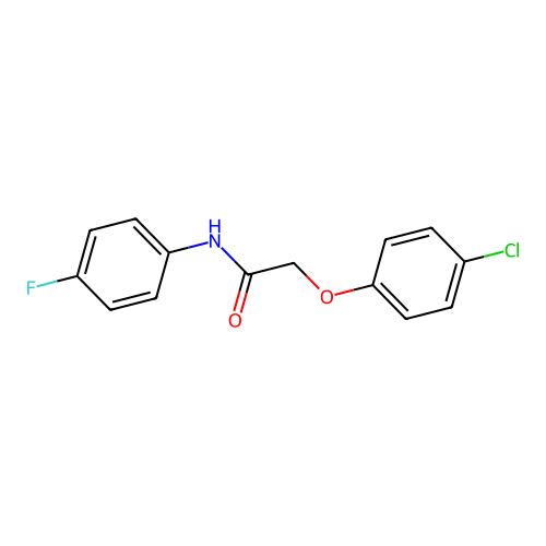 2-(4-chlorophenoxy)-N-(4-fluorophenyl)acetamide structure