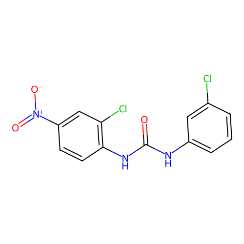 N-(2-chloro-4-nitrophenyl)-N'-(3-chlorophenyl)urea structure