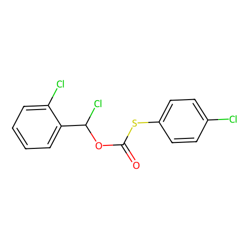O-[chloro(2-chlorophenyl)methyl] S-(4-chlorophenyl) thiocarbonate structure