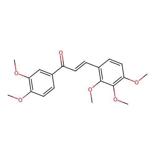 (2E)-1-(3,4-dimethoxyphenyl)-3-(2,3,4-trimethoxyphenyl)prop-2-en-1-one structure