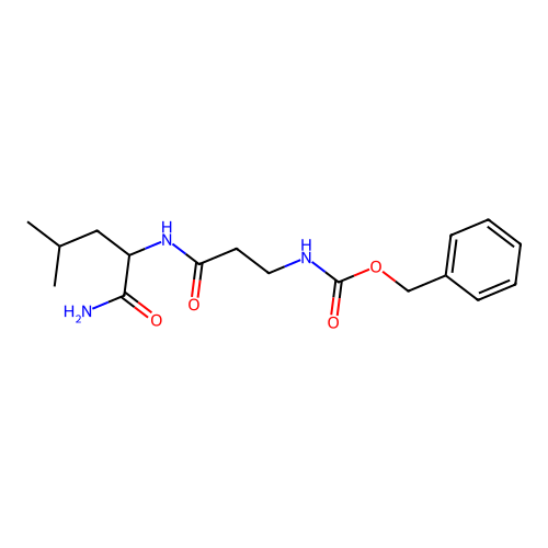Carbobenzyloxy-beta-alanyl-L-leucinamide structure