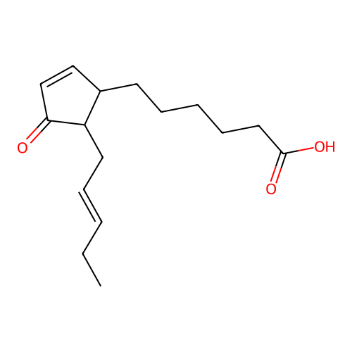 6-(4-Oxo-5-pent-2-enylcyclopent-2-en-1-yl)hexanoic acid structure