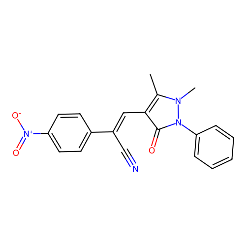 3-(1,5-Dimethyl-3-oxo-2-phenyl-2,3-dihydro-1H-pyrazol-4-yl)-2-(4-nitrophenyl)acrylonitrile structure