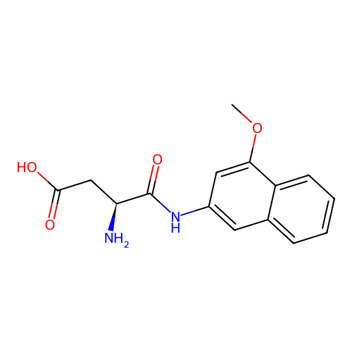 (3S)-3-amino-4-[(4-methoxynaphthalen-2-yl)amino]-4-oxobutanoic acid structure