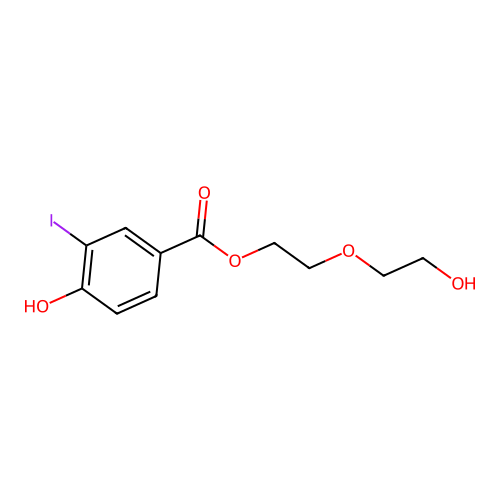 2-(2-Hydroxyethoxy)ethyl 4-hydroxy-3-iodobenzoate structure