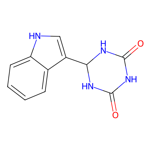 6-(1H-indol-3-yl)-1,3,5-triazinane-2,4-dione structure