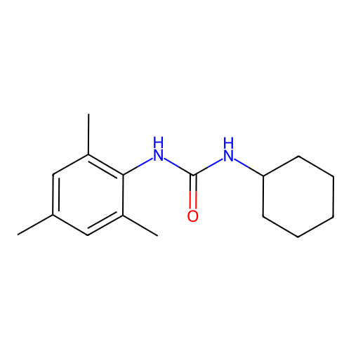 N-cyclohexyl-N'-mesitylurea structure