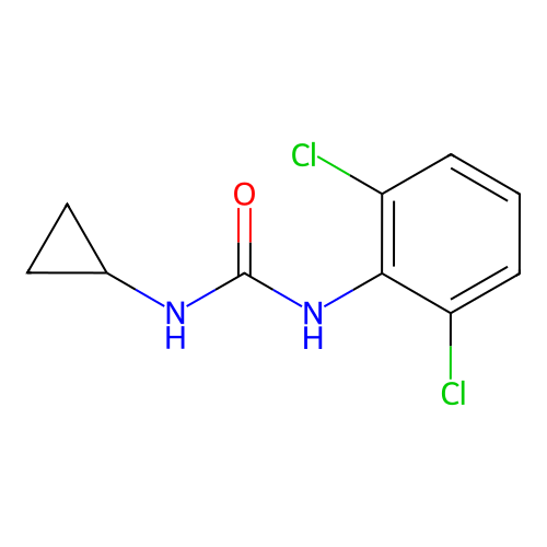 N-cyclopropyl-N'-(2,6-dichlorophenyl)urea structure