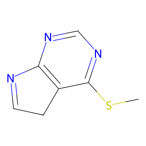 4-methylsulfanyl-5H-pyrrolo[2,3-d]pyrimidine structure