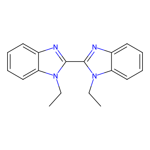 1-Ethyl-2-(1-ethylbenzimidazol-2-yl)benzimidazole structure