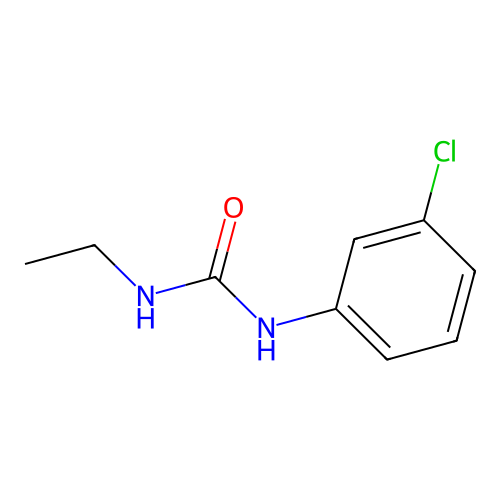 N-(3-chlorophenyl)-N'-ethylurea structure