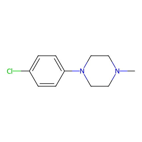 1-(4-Chlorophenyl)-4-methylpiperazine structure