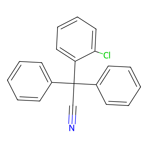 2-(2-Chlorophenyl)-2,2-diphenyl acetonitrile structure
