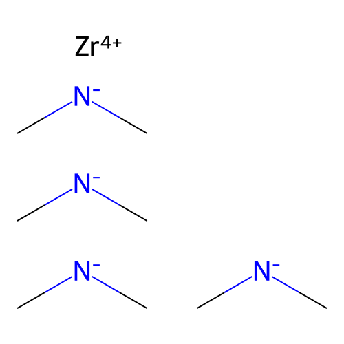 Zirconium tetrakis(dimethylamide) structure