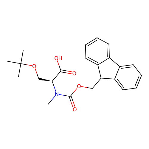 N-alpha-(9-Fluorenylmethyloxycarbonyl)-N-alpha-methyl-O-t-butyl-L-serine structure