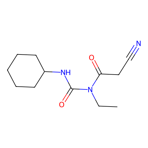 1-(2-Cyanoacetyl)-3-cyclohexyl-1-ethylurea structure