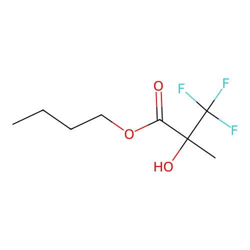 Propanoic acid, 3,3,3-trifluoro-2-hydroxy-2-methyl-, butyl ester structure