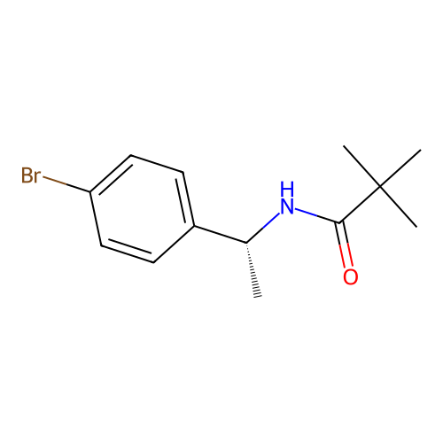N-[(1R)-1-(4-bromophenyl)ethyl]-2,2-dimethylpropanamide structure
