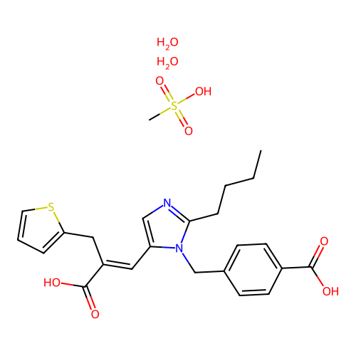 Eprosartan mesylate dihydrate structure