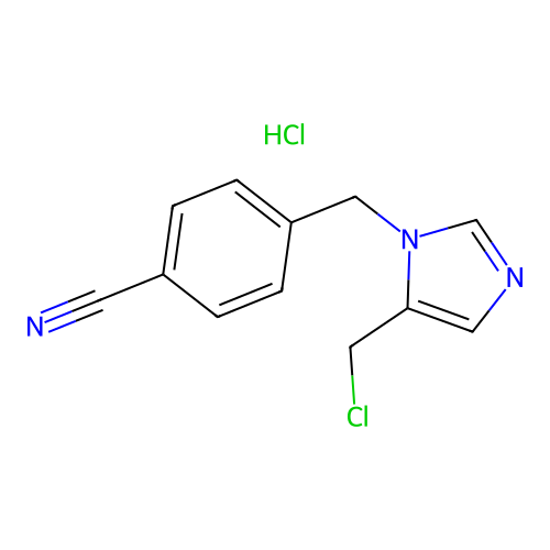 4-((5-(Chloromethyl)-1H-imidazol-1-yl)methyl)benzonitrile hydrochloride structure