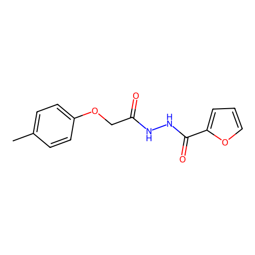 N'-[2-(4-methylphenoxy)acetyl]furan-2-carbohydrazide structure