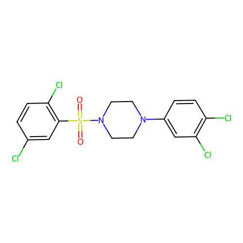 Piperazine, 1-(3,4-dichlorophenyl)-4-((2,5-dichlorophenyl)sulfonyl)- structure