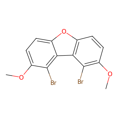 1,9-Dibromo-2,8-dimethoxydibenzofuran structure