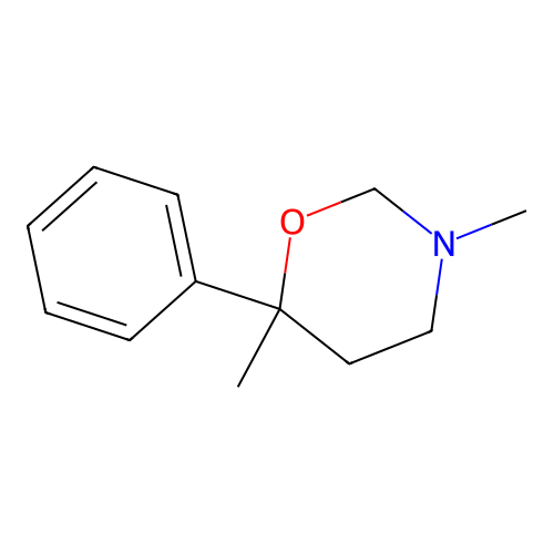 3,6-Dimethyl-6-phenyl-1,3-oxazinane structure