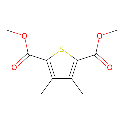 Dimethyl 3,4-dimethylthiophene-2,5-dicarboxylate structure