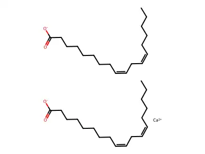 Calcium bis(octadeca-9,12-dienoate) structure