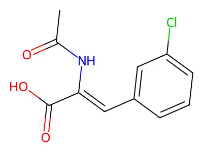 2-Propenoic acid, 2-(acetylamino)-3-(3-chlorophenyl)-, (2Z)- structure