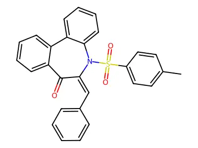 6-Benzylidene-5-(4-methylphenyl)sulfonylbenzo[d][1]benzazepin-7-one structure