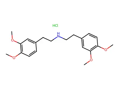 双[2-(3,4-二甲氧基苯基)乙基]氯化铵 structure