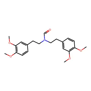 N,N-bis[2-(3,4-dimethoxyphenyl)ethyl]formamide structure