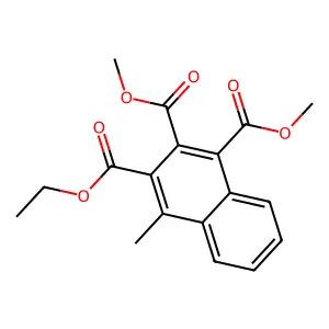 3-O-ethyl 1-O,2-O-dimethyl 4-methylnaphthalene-1,2,3-tricarboxylate structure