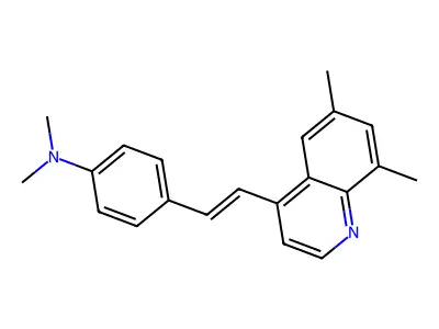 Quinoline, 4-(p-(dimethylamino)styryl)-6,8-dimethyl- structure
