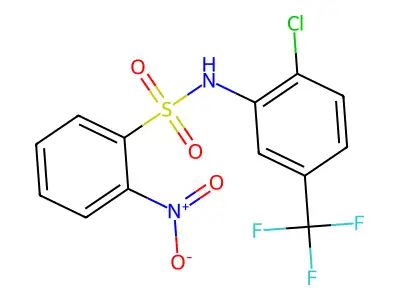 N-[2-chloro-5-(trifluoromethyl)phenyl]-2-nitrobenzenesulfonamide structure