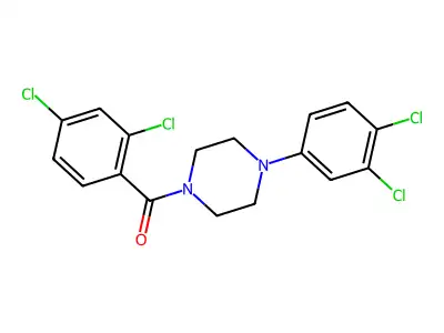 Piperazine, 1-(2,4-dichlorobenzoyl)-4-(3,4-dichlorophenyl)- structure