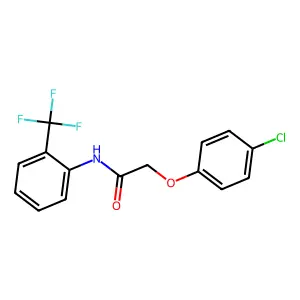 2-(4-chlorophenoxy)-N-[2-(trifluoromethyl)phenyl]acetamide structure