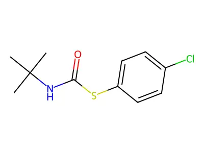 S-(4-Chlorophenyl) N-tert-butylthiocarbamate structure