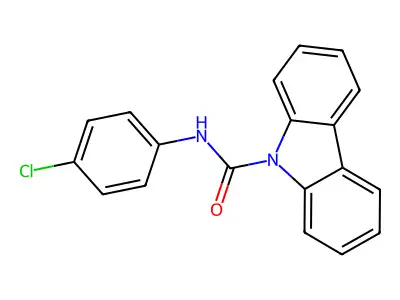 N-(4-chlorophenyl)-9H-carbazole-9-carboxamide structure