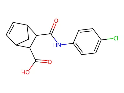 3-[(4-Chlorophenyl)carbamoyl]bicyclo[2.2.1]hept-5-ene-2-carboxylic acid structure