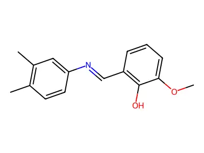 2-{(E)-[(3,4-dimethylphenyl)imino]methyl}-6-methoxyphenol structure