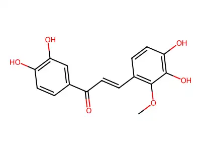 3-(3,4-Dihydroxy-2-methoxyphenyl)-1-(3,4-dihydroxyphenyl)prop-2-en-1-one structure