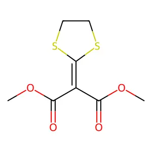 二甲基1,3-二硫杂环戊烷-2-亚基丙二酸酯 structure