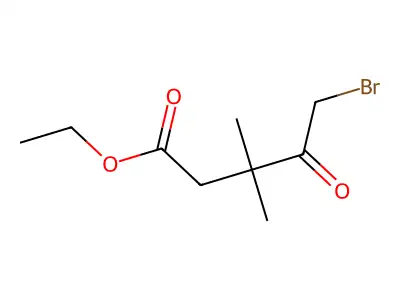 Ethyl 5-bromo-3,3-dimethyl-4-oxopentanoate structure