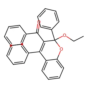 Ketone, 2-ethoxy-2,4-diphenyl-2H-1-benzopyran-3-yl phenyl structure